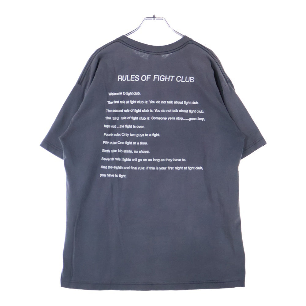 VINTAGE(ヴィンテージ) 00s FIGHT CLUB Rules Of Fight Club MOVIE TEE ファイトクラブ ルール Tシャツ 半袖カットソー ブラック