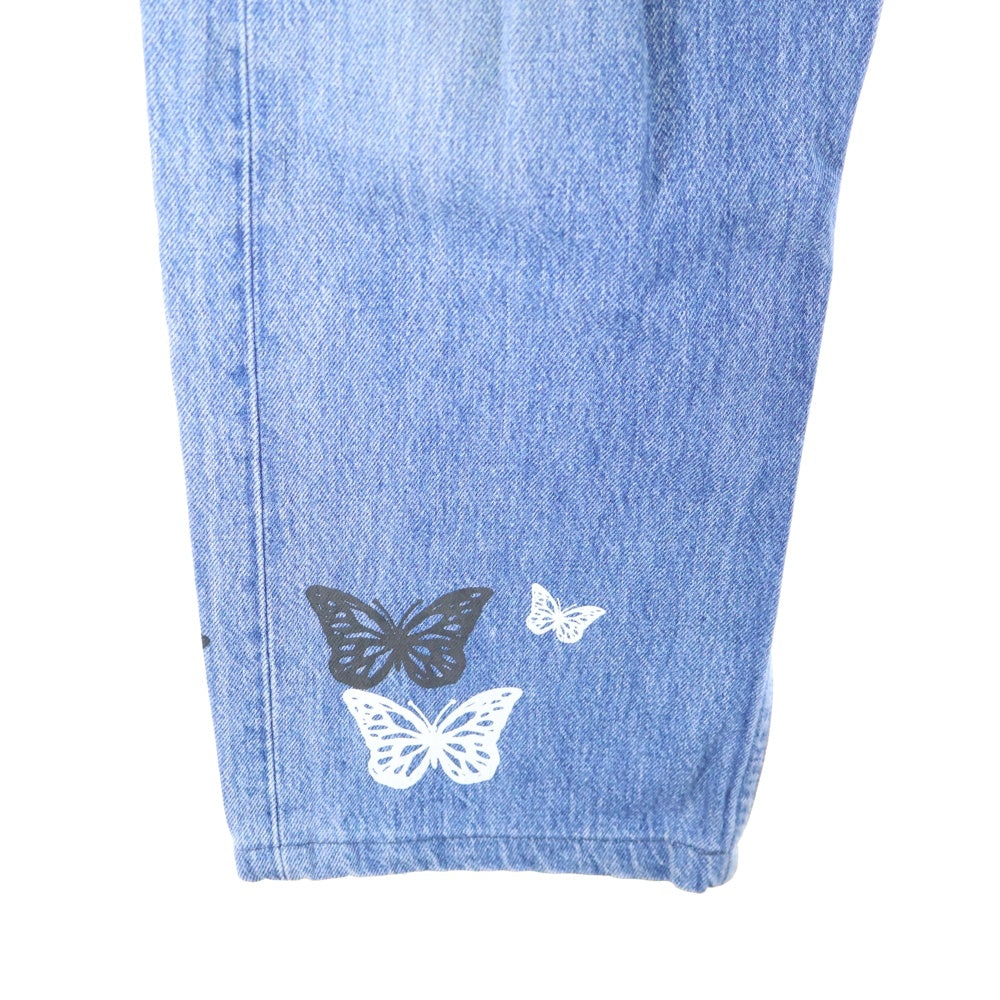 Levi's(リーバイス) × About Dreams 501 Butterfly Denim アバウトドリームス バタフライプリント リメイク デニムパンツ インディゴ