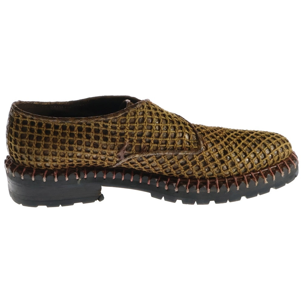 RAF SIMONS(ラフシモンズ) 08AW single monk ロープデザイン シングルモンク ストラップ レザーシューズ ブラウン