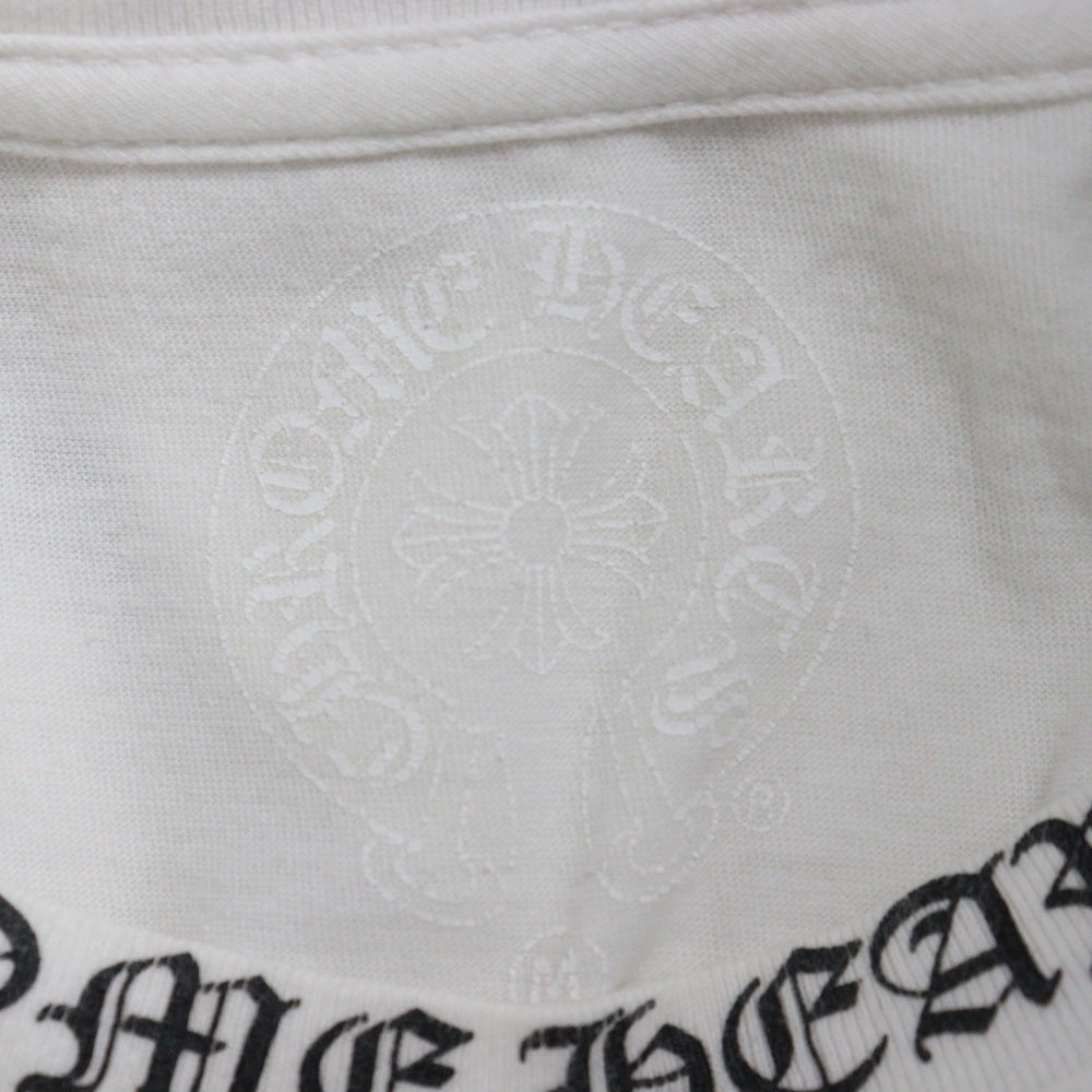 CHROME HEARTS(クロムハーツ) NECK LOGO S/S TEE ネックロゴプリント 半袖Tシャツ カットソー ホワイト
