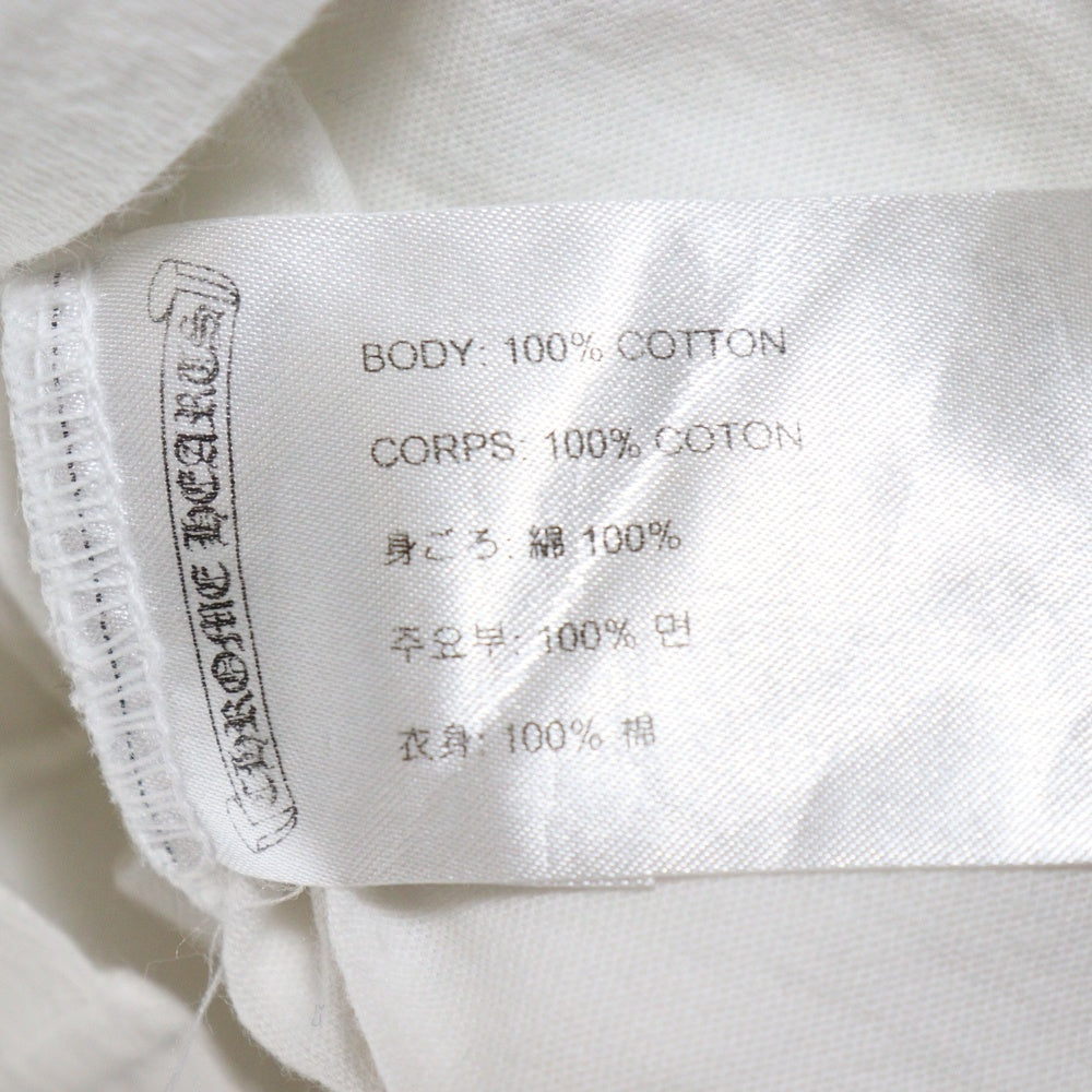 CHROME HEARTS(クロムハーツ) NECK LOGO S/S TEE ネックロゴプリント 半袖Tシャツ カットソー ホワイト