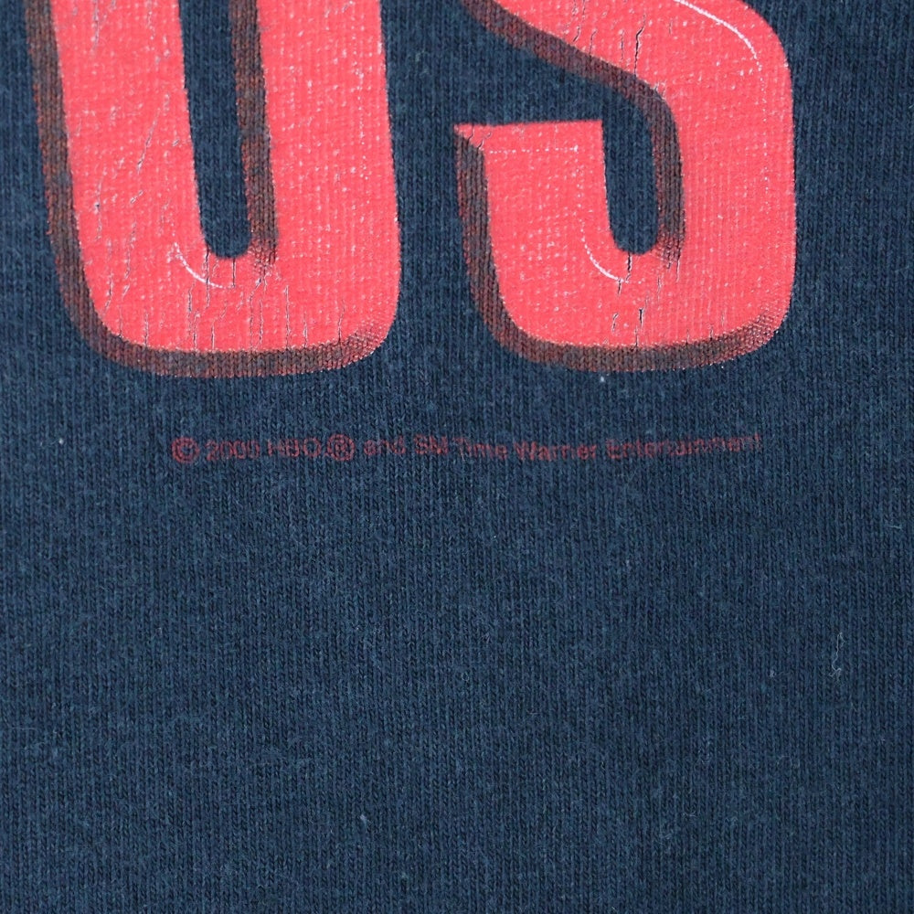 VINTAGE(ヴィンテージ) 00S THE SOPRANOS TEXT TITLE LOGO MOVIE PROMO ザ・ソプラノズ 哀愁のマフィア ムービープリント 半袖Tシャツ ブラック