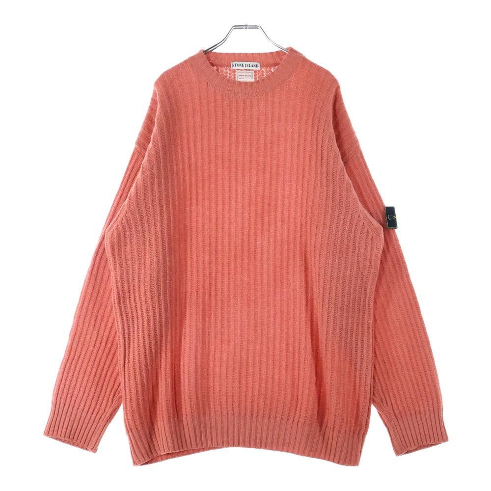 STONE ISLAND(ストーンアイランド) 90s ARCHIVE Green Edge マッシモオスティ期 ケーブル ニット セーター ピンク