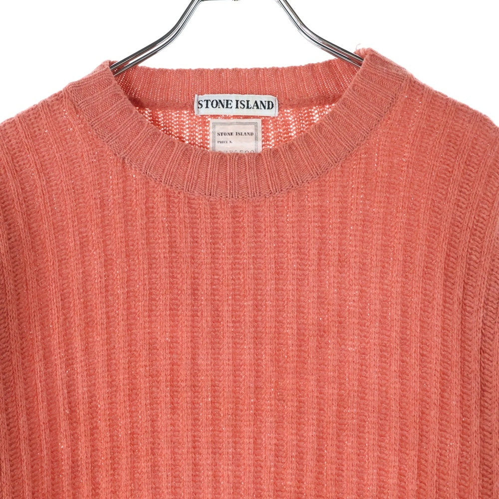 STONE ISLAND(ストーンアイランド) 90s ARCHIVE Green Edge マッシモオスティ期 ケーブル ニット セーター ピンク