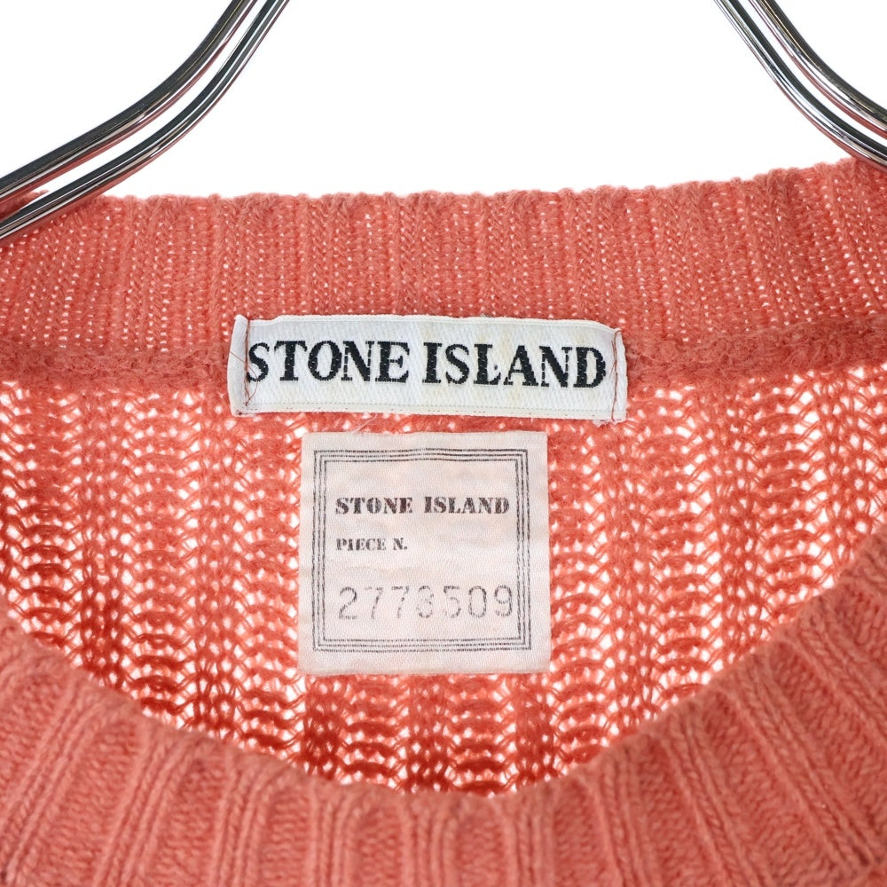 STONE ISLAND(ストーンアイランド) 90s ARCHIVE Green Edge マッシモオスティ期 ケーブル ニット セーター ピンク