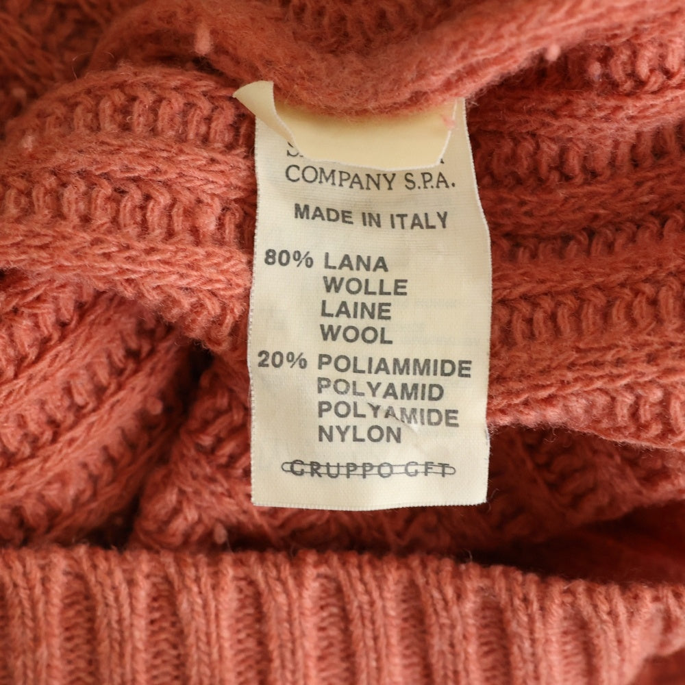 STONE ISLAND(ストーンアイランド) 90s ARCHIVE Green Edge マッシモオスティ期 ケーブル ニット セーター ピンク