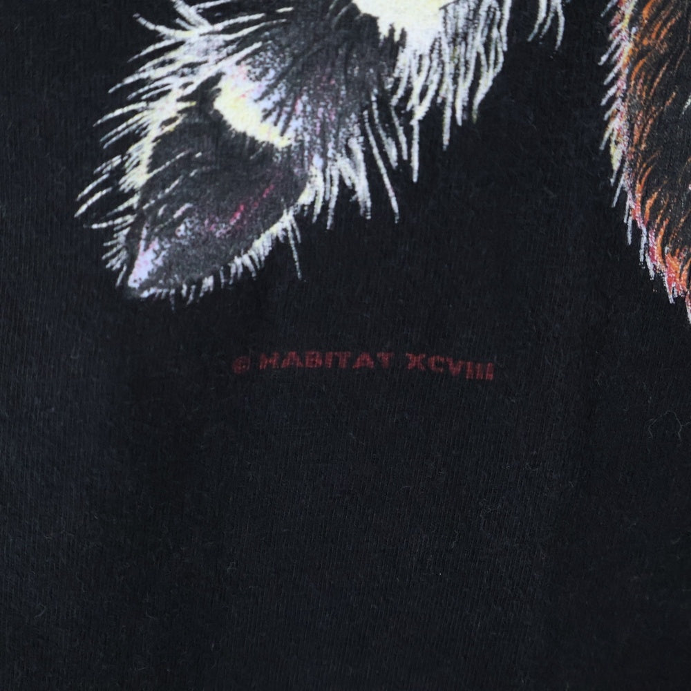 VINTAGE(ヴィンテージ) 90S HABITAT タランチュラプリント 半袖Tシャツ ブラック