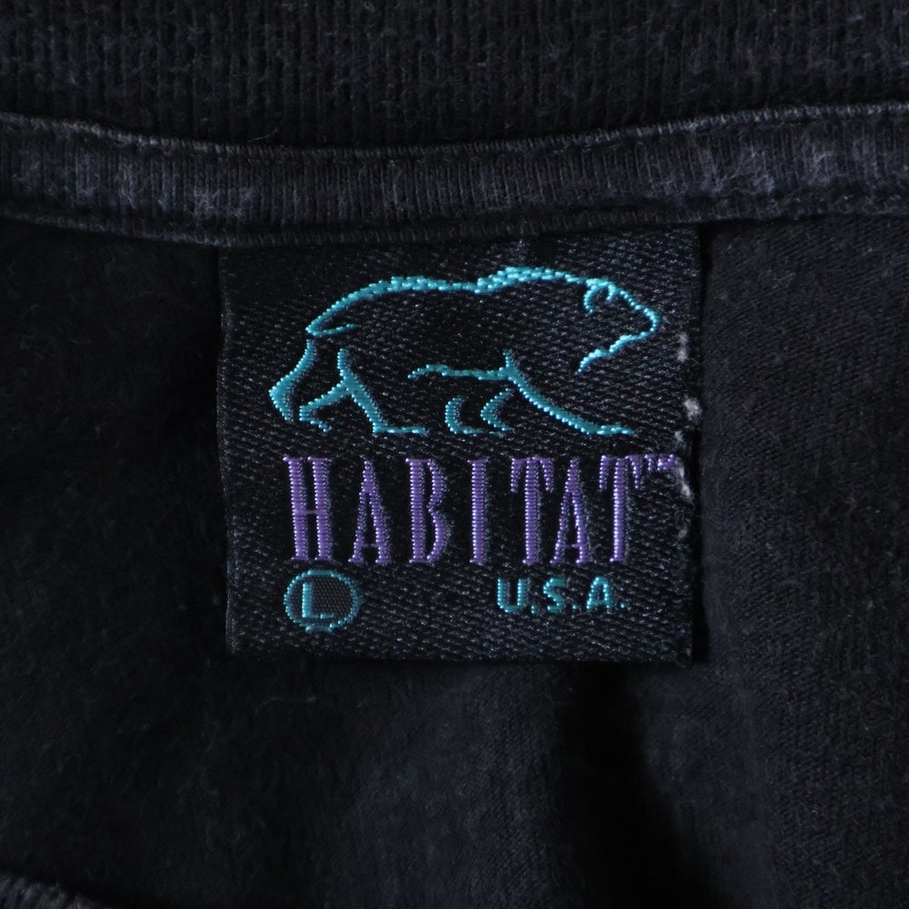 VINTAGE(ヴィンテージ) 90S HABITAT タランチュラプリント 半袖Tシャツ ブラック