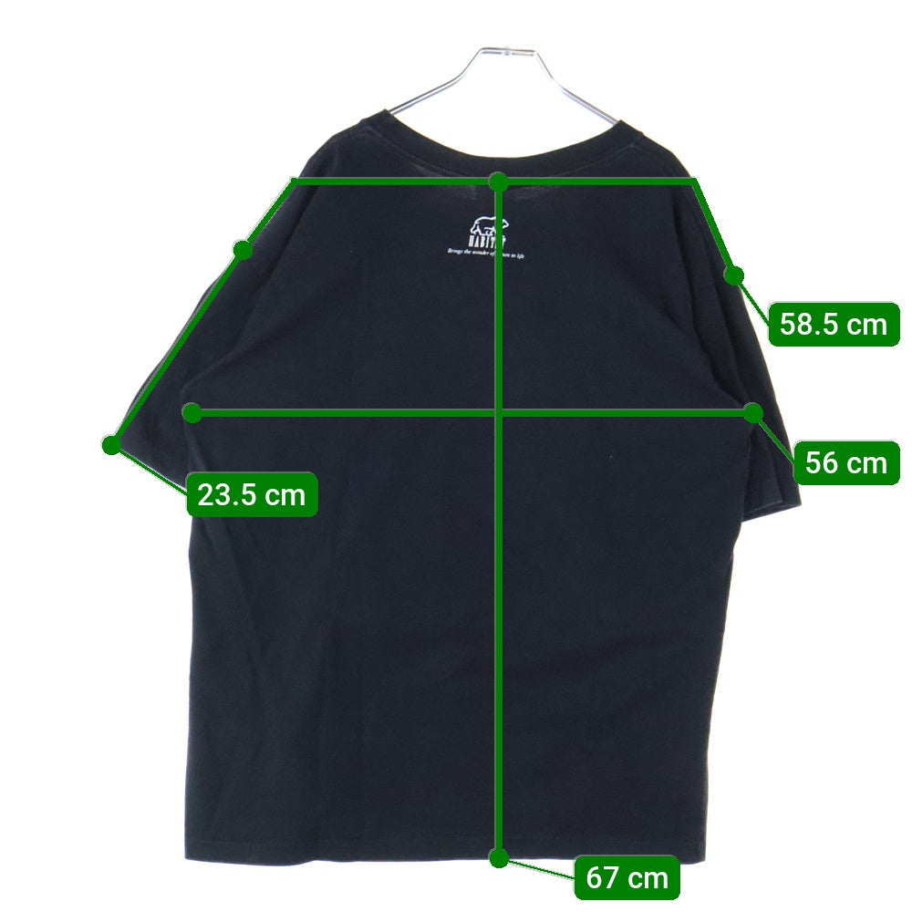 VINTAGE(ヴィンテージ) 90S HABITAT タランチュラプリント 半袖Tシャツ ブラック