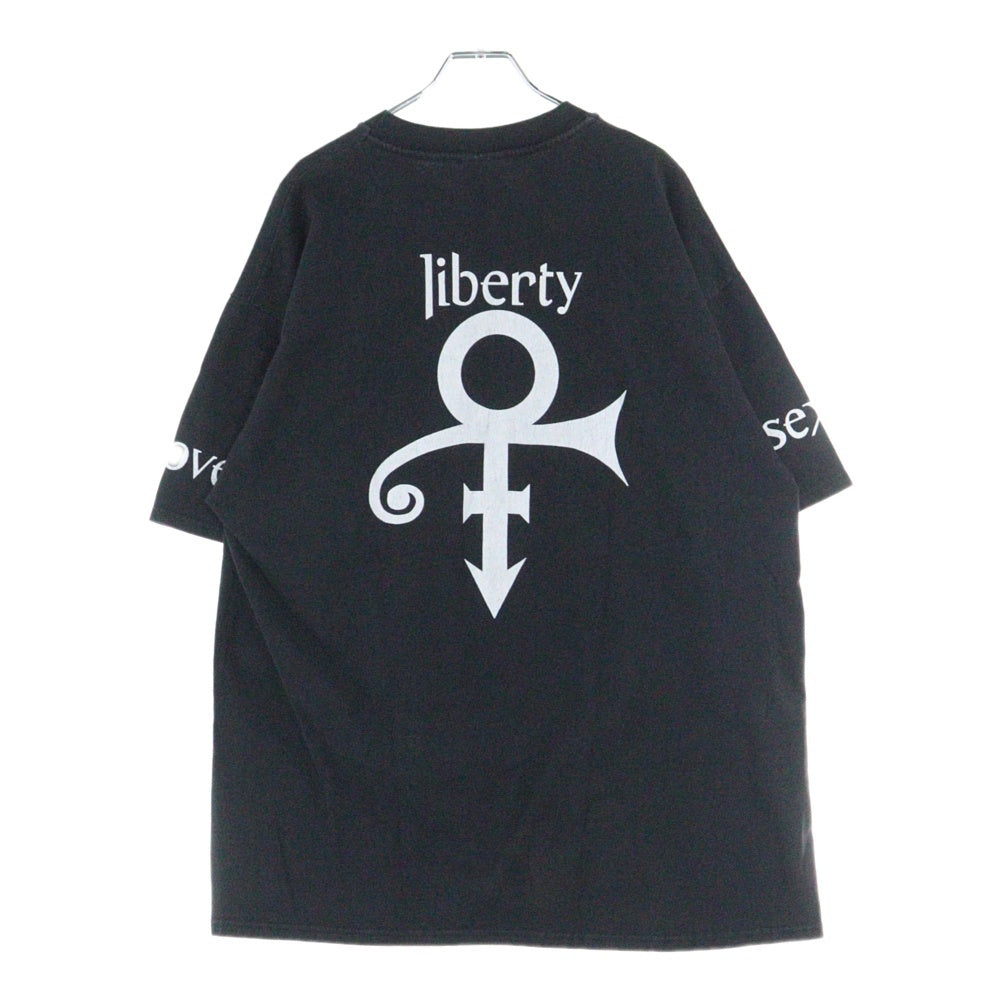 VINTAGE(ヴィンテージ) 90s PRINCE LOVE SYMBOL LOVE SEX LIBERTY プリンス 両面プリント 半袖Tシャツ ブラック