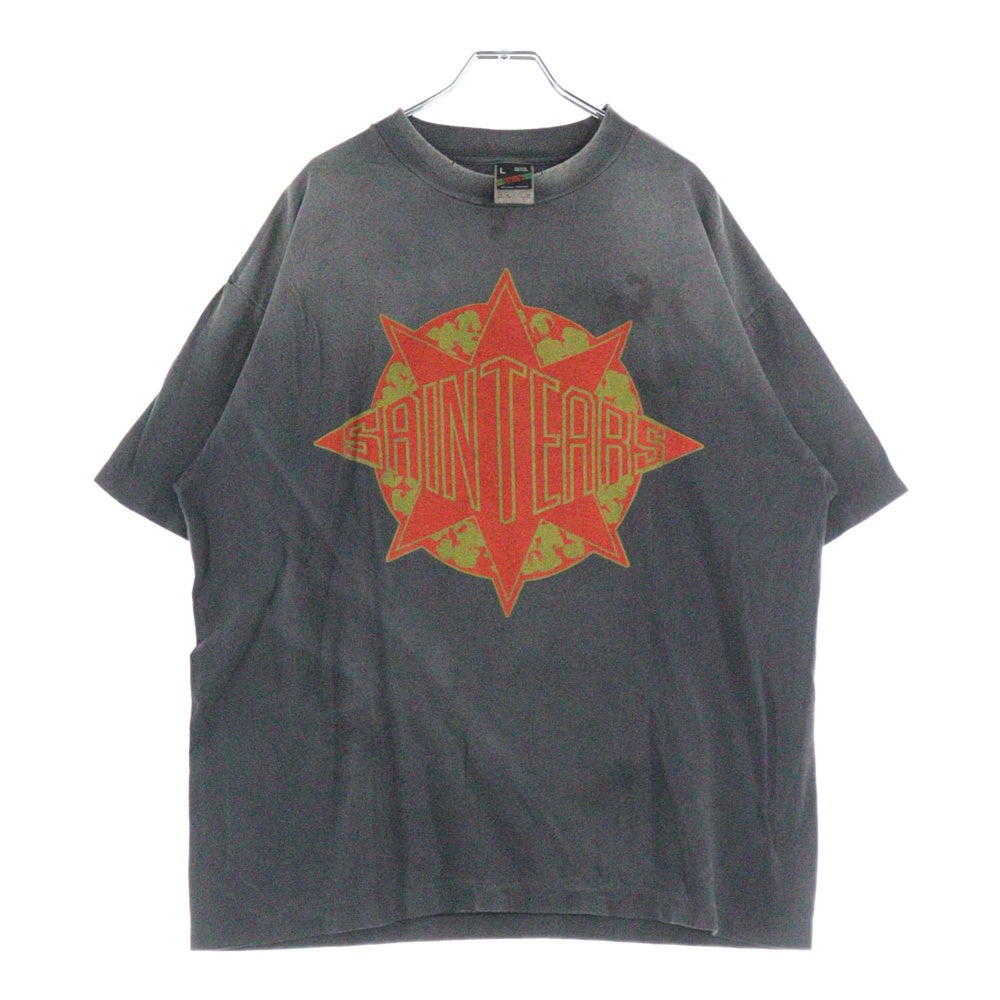 SAINT MICHAEL(セントマイケル) 24AW X DENIM TEARS SS TEE ST TEARS 半袖Tシャツ カットソー ブラック SM-YS1-0000-C45