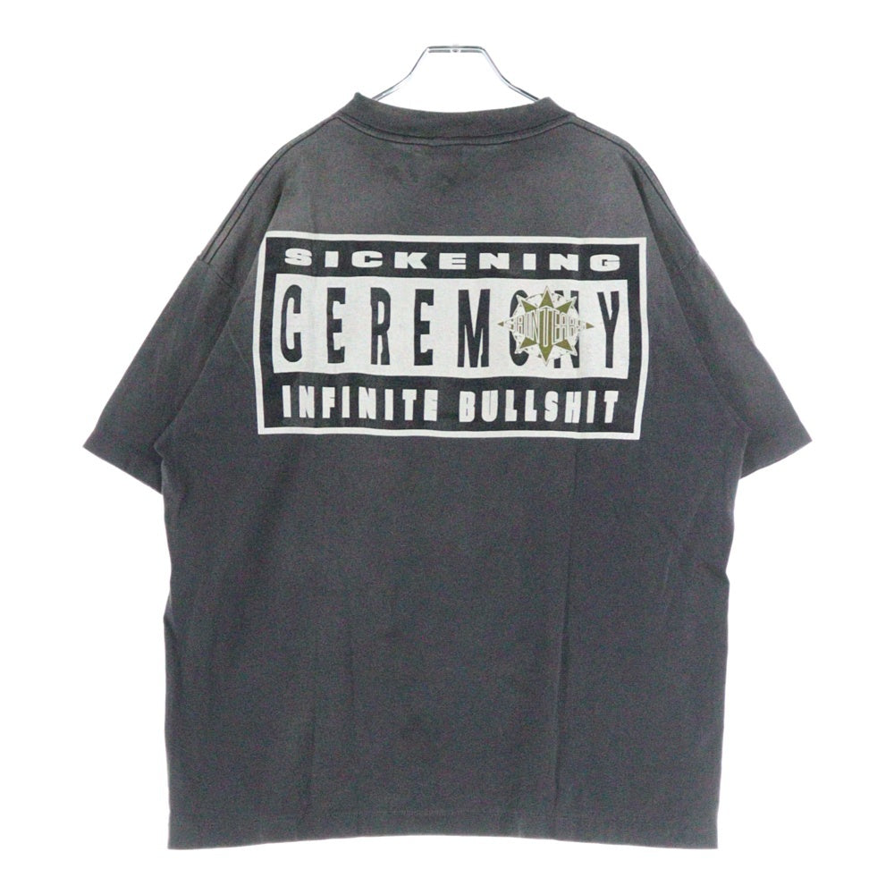 SAINT MICHAEL(セントマイケル) 24AW X DENIM TEARS SS TEE ST TEARS 半袖Tシャツ カットソー ブラック SM-YS1-0000-C45