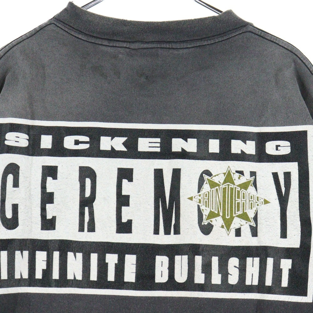 SAINT MICHAEL(セントマイケル) 24AW X DENIM TEARS SS TEE ST TEARS 半袖Tシャツ カットソー ブラック SM-YS1-0000-C45