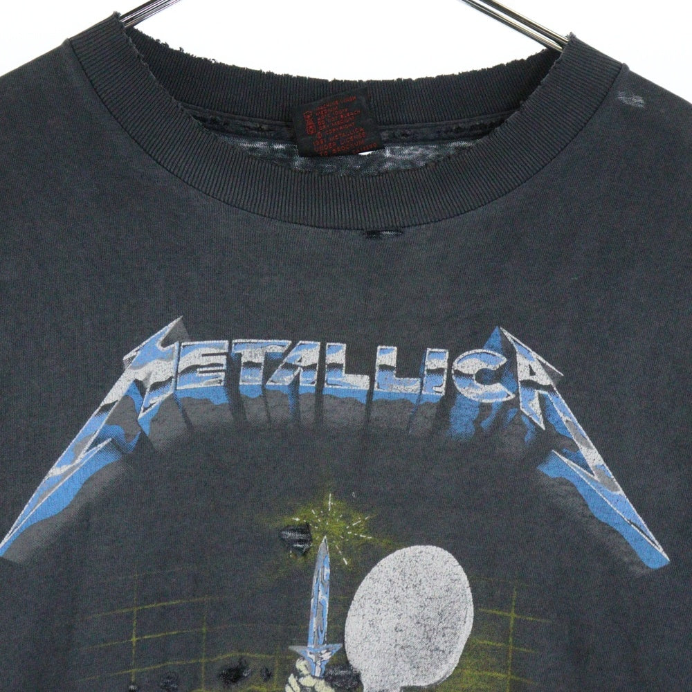 VINTAGE(ヴィンテージ) 1985 METALLICA Metal Up Your Ass メタリカ 両面プリント 半袖Tシャツ カットソー ブラック