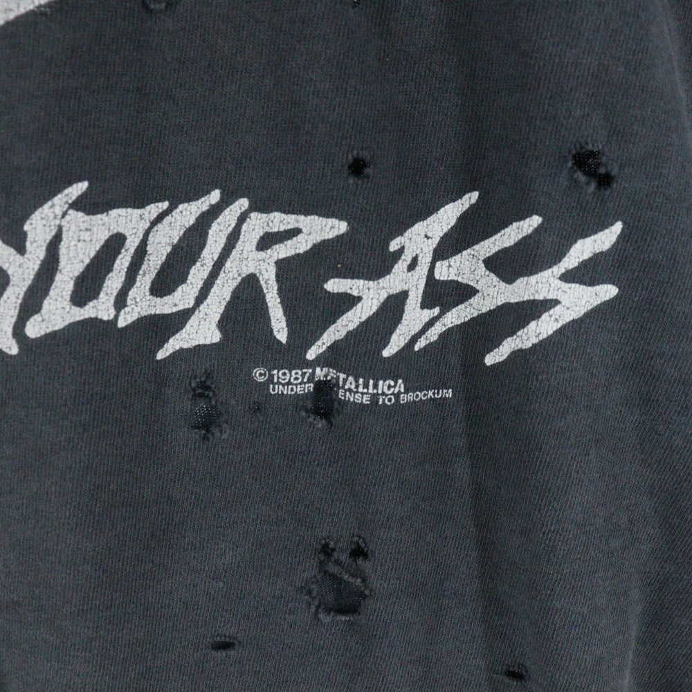 VINTAGE(ヴィンテージ) 1985 METALLICA Metal Up Your Ass メタリカ 両面プリント 半袖Tシャツ カットソー ブラック