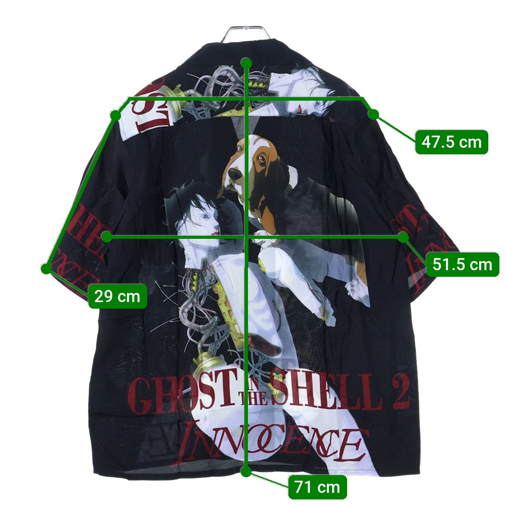 WACKO MARIA(ワコマリア) GHOST IN THE SHELL 2 INNOCENCE S/S HAWAIIAN SHIRT イノセンス ハワイアンシャツ 攻殻機動隊 半袖シャツ ブラック