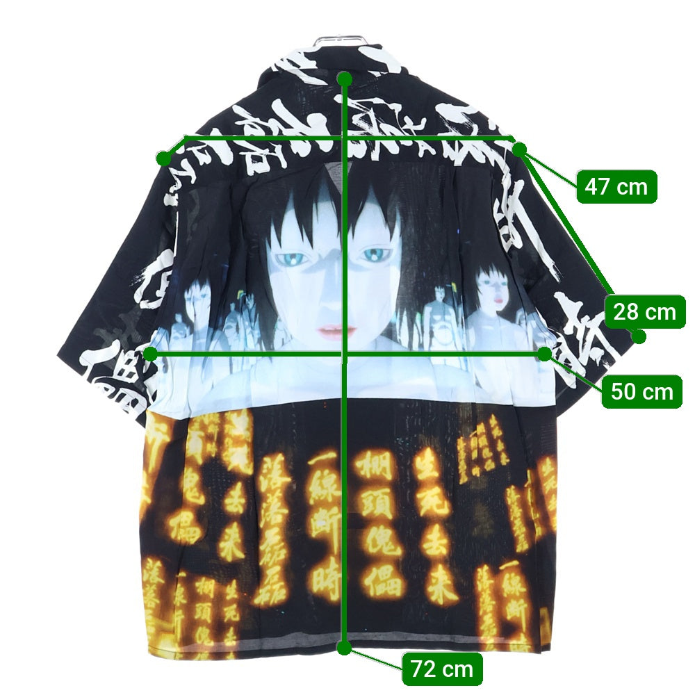 WACKO MARIA(ワコマリア) GHOST IN THE SHELL 2 INNOCENCE S/S HAWAIIAN SHIRT 攻殻機動隊 ハワイアンシャツ ブラック