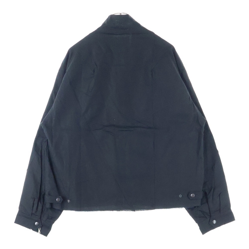 ANCELLM(アンセルム) 24SS PATCHWORK BLOUSON EX GARDEN 別注 ANC-JK08-EX パッチワーク ブルゾン ガーデン 別注 リネン混 ジャケット ブラック