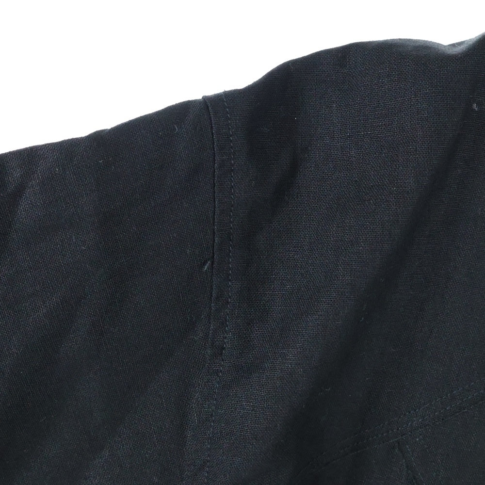 ANCELLM(アンセルム) 24SS PATCHWORK BLOUSON EX GARDEN 別注 ANC-JK08-EX パッチワーク ブルゾン ガーデン 別注 リネン混 ジャケット ブラック