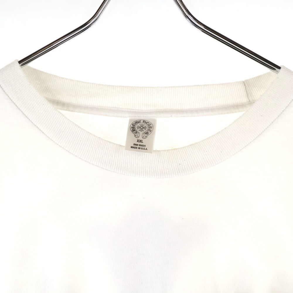 CHROME HEARTS(クロムハーツ) バックCHクロス 胸ポケット長袖Tシャツ 長袖カットソー ホワイト