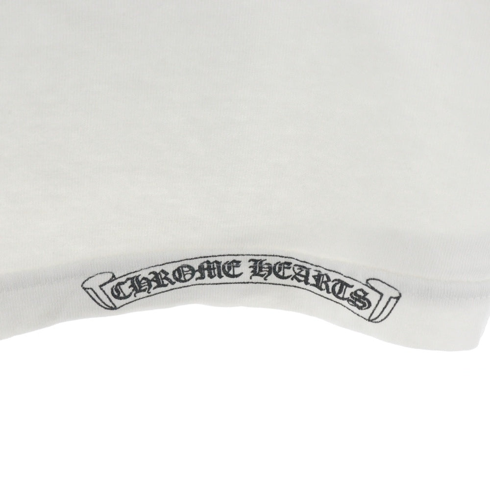 CHROME HEARTS(クロムハーツ) OLD NECK LOGO TEE ネックロゴプリント バックスクロールラベル 半袖Tシャツ カットソー ホワイト