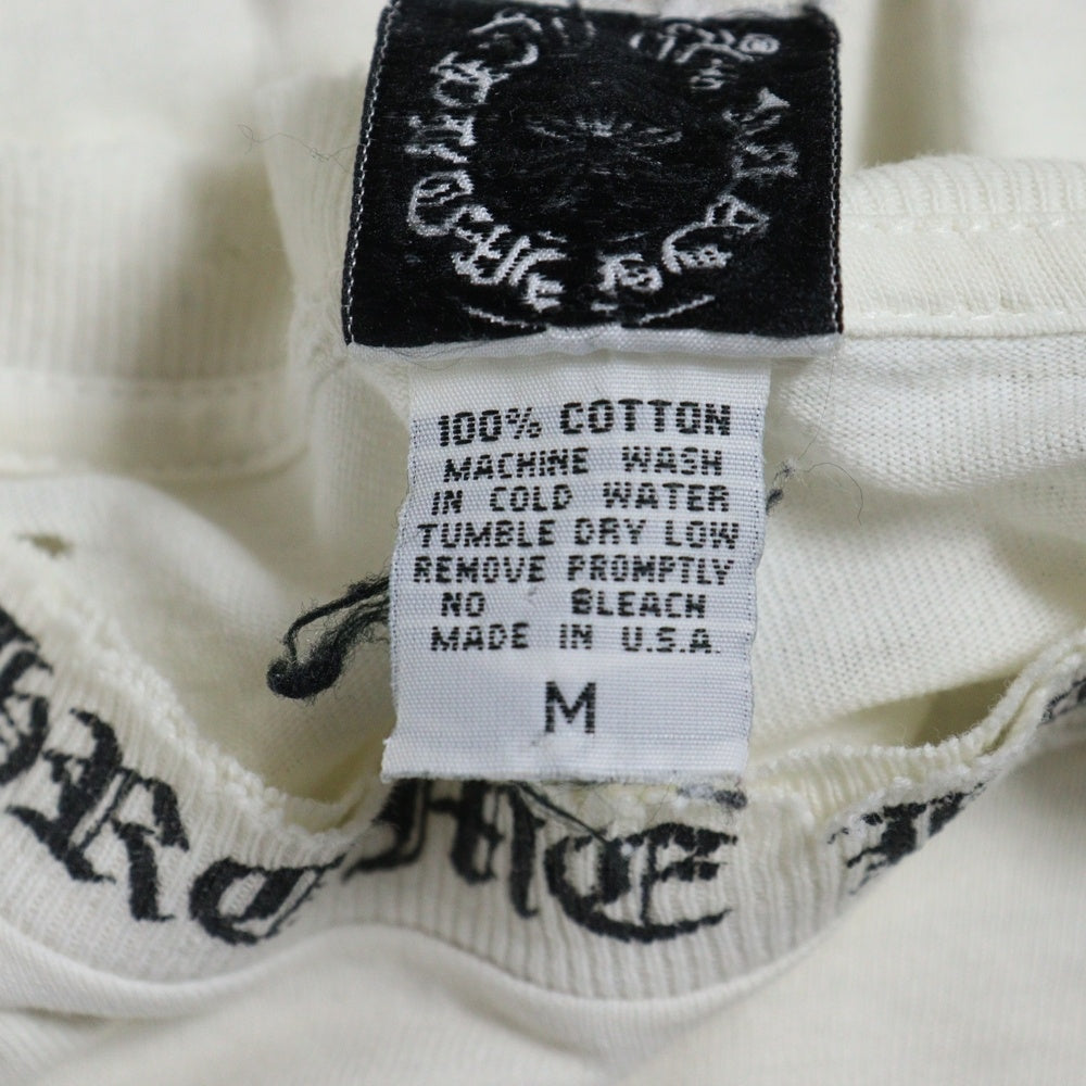 CHROME HEARTS(クロムハーツ) OLD NECK LOGO TEE ネックロゴプリント バックスクロールラベル 半袖Tシャツ カットソー ホワイト