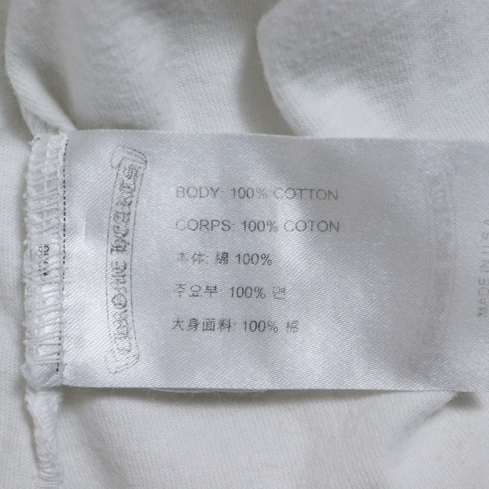 CHROME HEARTS(クロムハーツ) Horseshoe Arm Floral L/S Tee バックホースシュー アームフローラル 長袖Tシャツ ホワイト