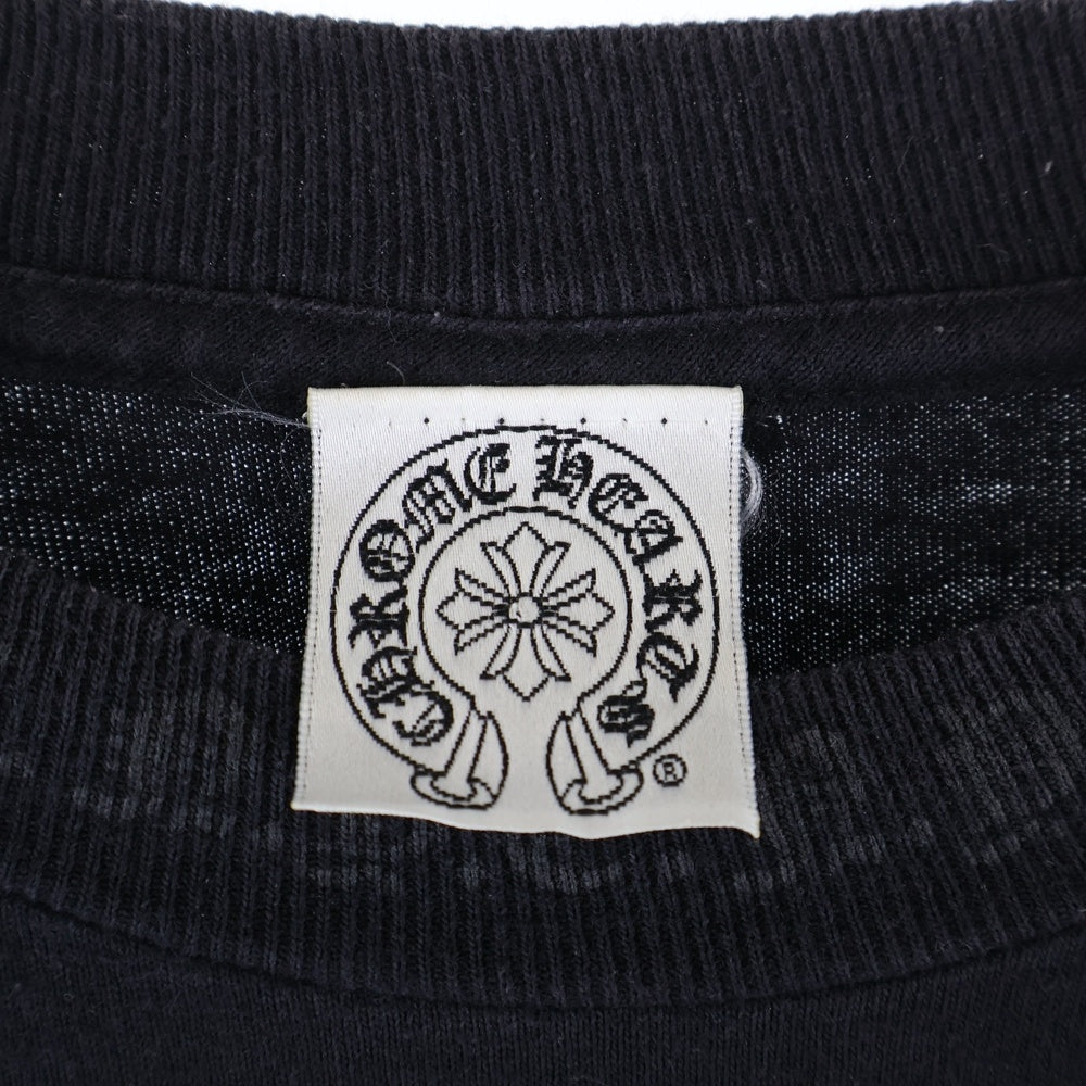 CHROME HEARTS(クロムハーツ) OLD オールドモデル Neck Logo ネックロゴ アームプリント ホースシューポケット 長袖カットソー 長袖Tシャツ ブラック