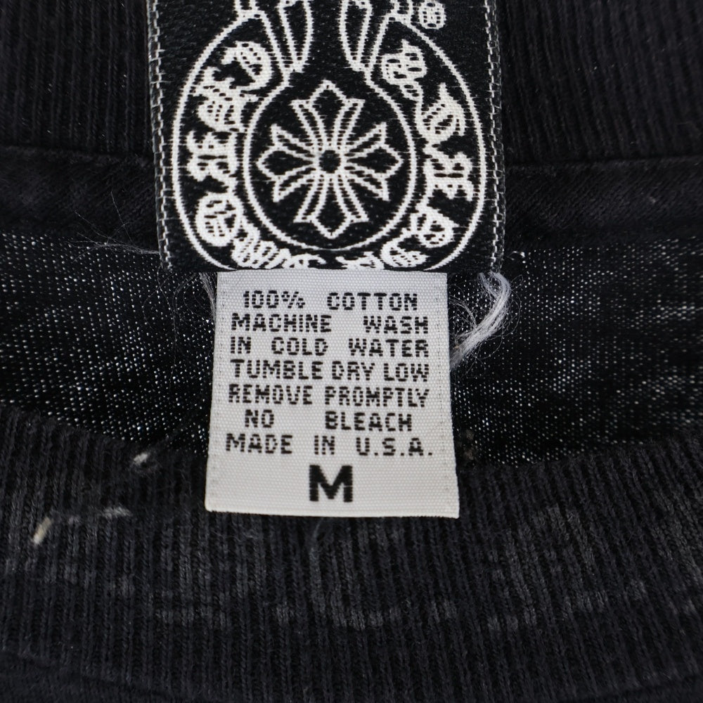 CHROME HEARTS(クロムハーツ) OLD オールドモデル Neck Logo ネックロゴ アームプリント ホースシューポケット 長袖カットソー 長袖Tシャツ ブラック