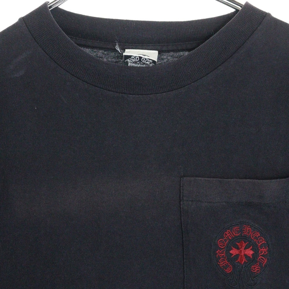CHROME HEARTS(クロムハーツ) OLD オールドモデル ホースシューCH刺?ポケット 長袖Tシャツ 長袖カットソー ブラック