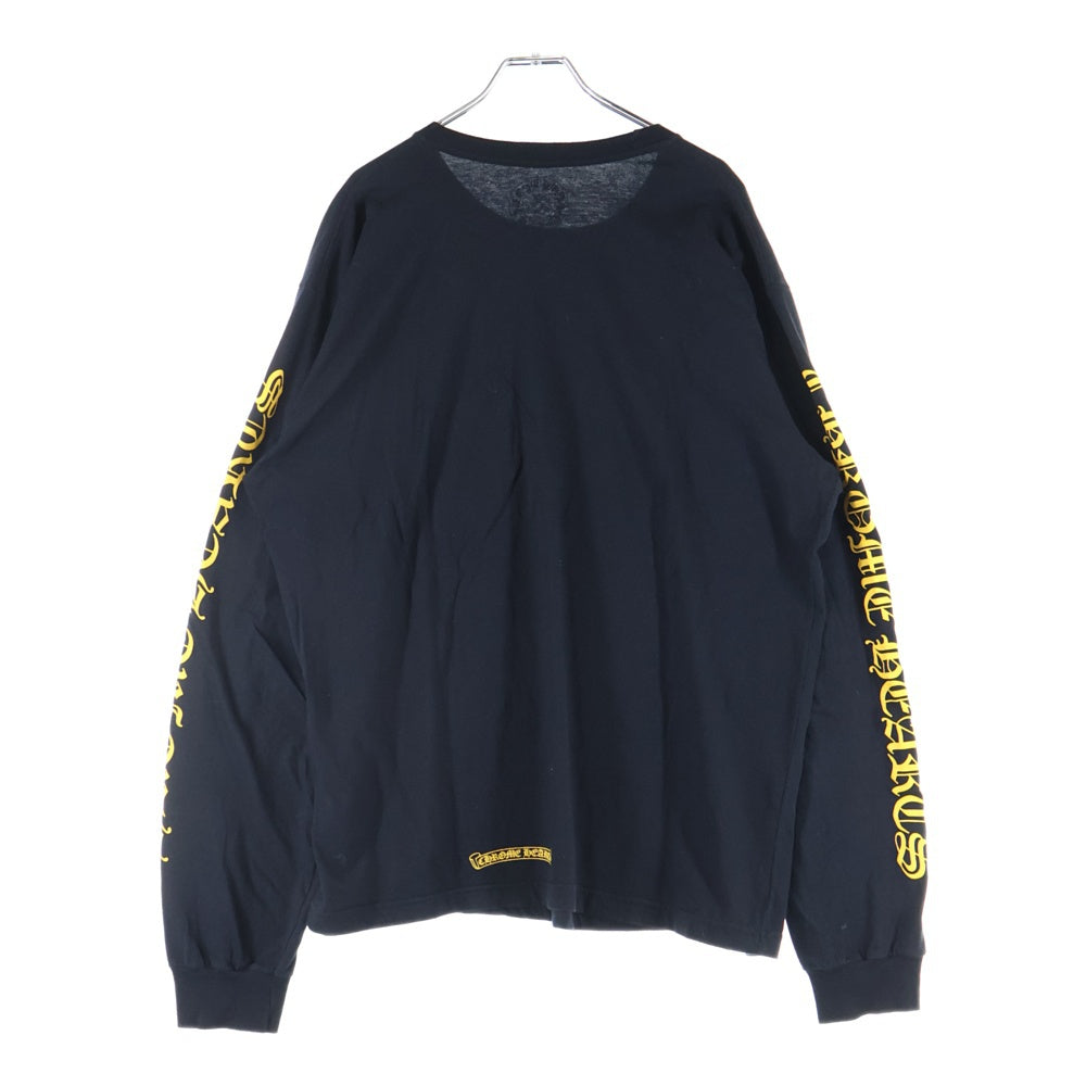 CHROME HEARTS(クロムハーツ) ヴァインダガー スクロールラベルプリントポケット 長袖Tシャツ 長袖カットソー ブラック