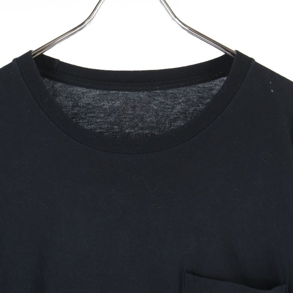 CHROME HEARTS(クロムハーツ) ヴァインダガー スクロールラベルプリントポケット 長袖Tシャツ 長袖カットソー ブラック