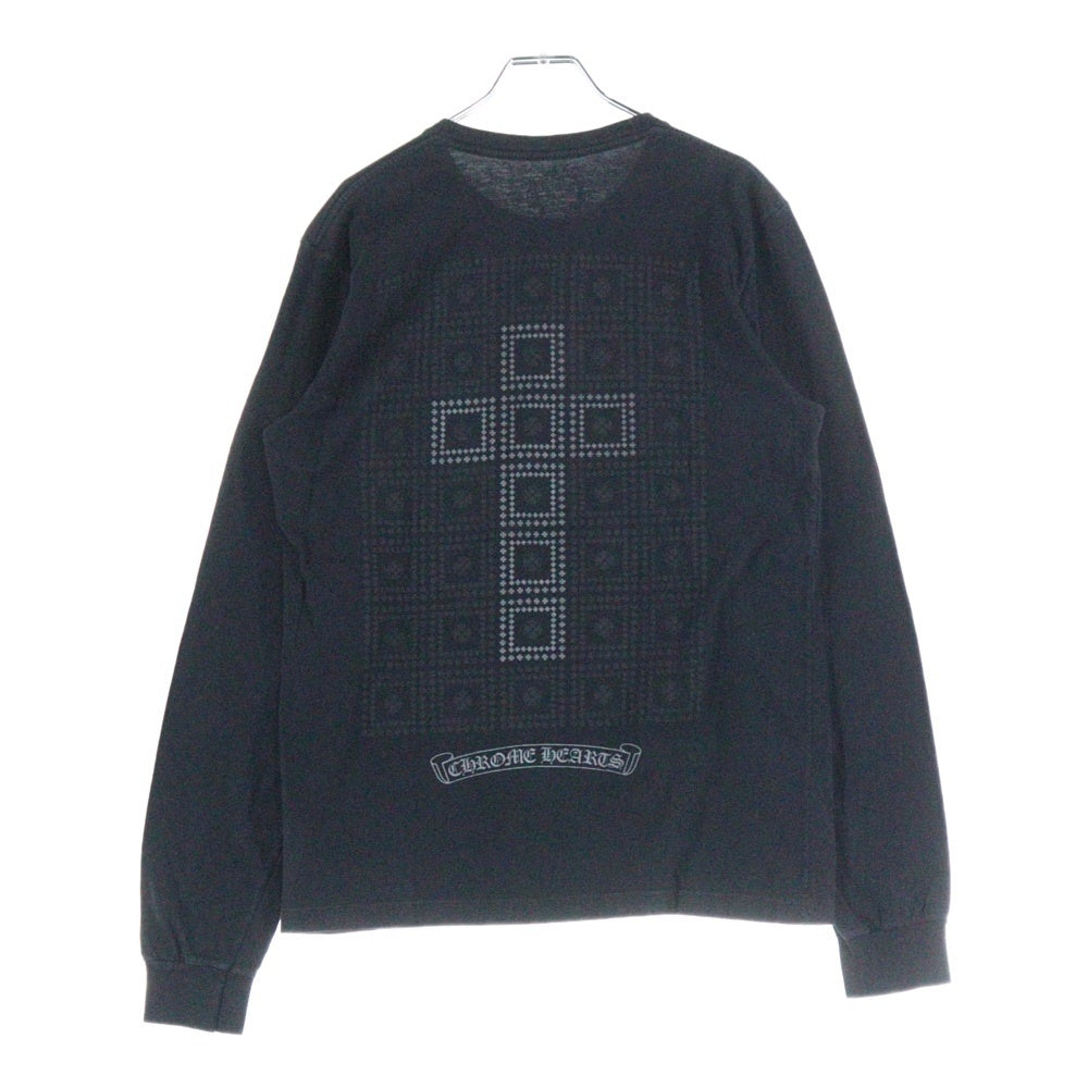 CHROME HEARTS(クロムハーツ) バックCHクロス スクロールラベル CHプラスプリントポケット 長袖Tシャツ 長袖カットソー ブラック