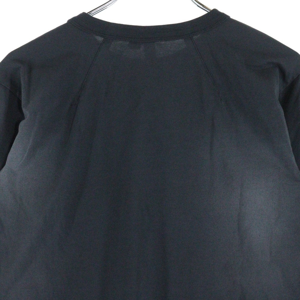 entire studios(エンタイア スタジオ) PRIMER LONG SLEEVE 汚れ加工 ロングスリーブ 長袖Tシャツ ブラック ES2262WBM