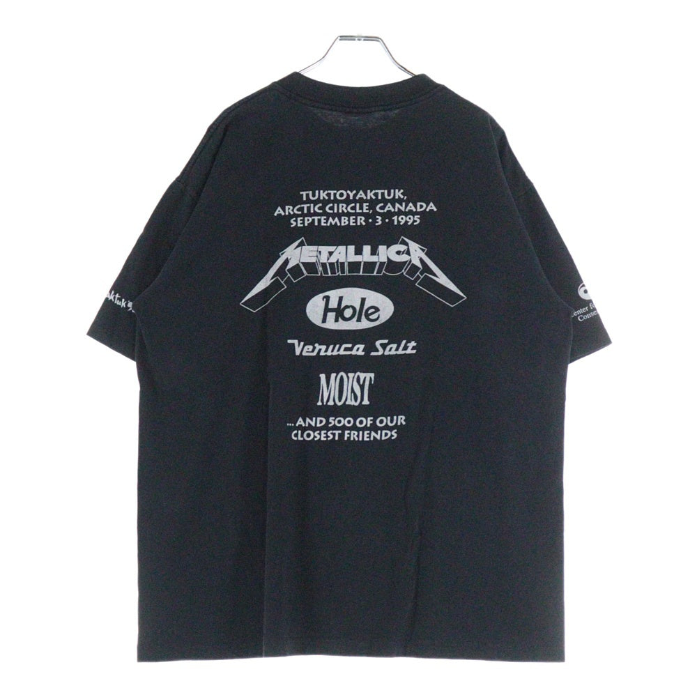 VINTAGE(ヴィンテージ) 90S METALLICA HOLE TUKTOYAKTUK 95 Polar beach 両面プリント 半袖Tシャツ ブラック