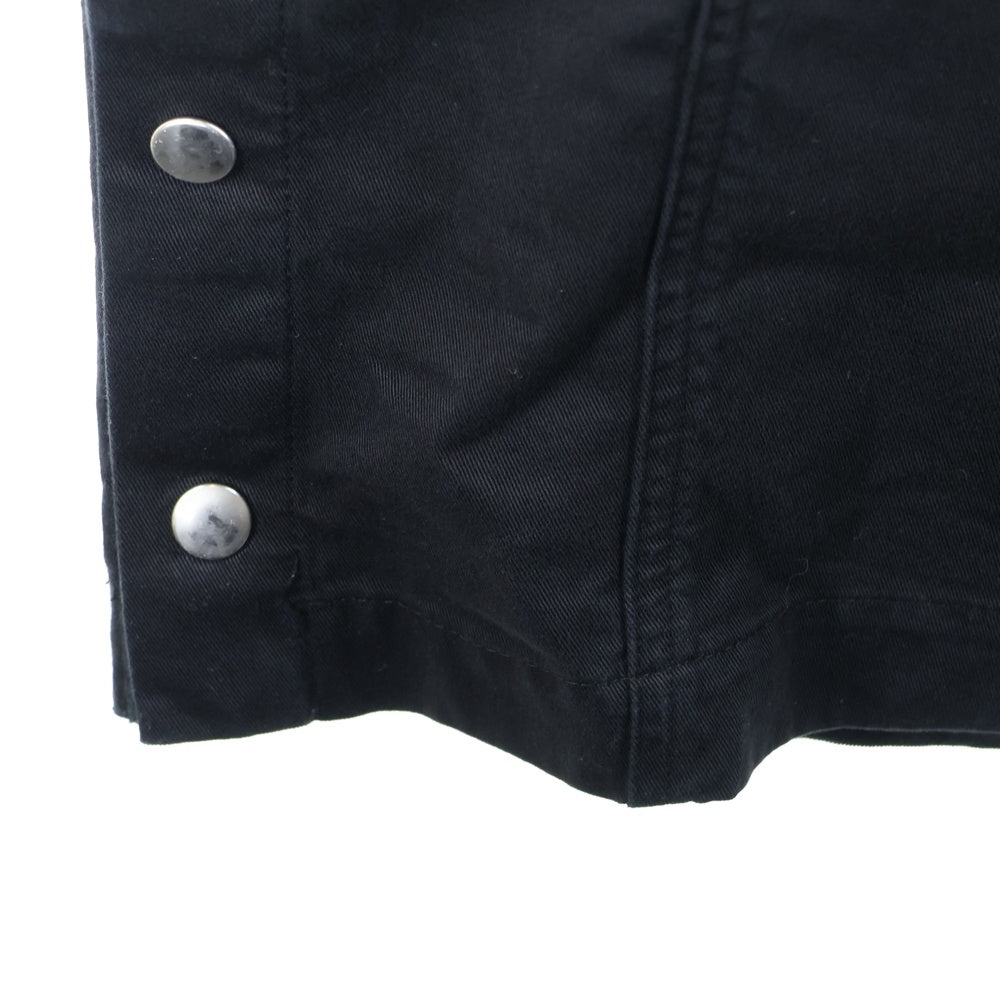 Rick Owens DRKSHDW(リックオウエンス ダークシャドウ) 24SS PUSHER PANT プッシャー サイドスナップボタン ロングパンツ ブラック DU01D1393-TW