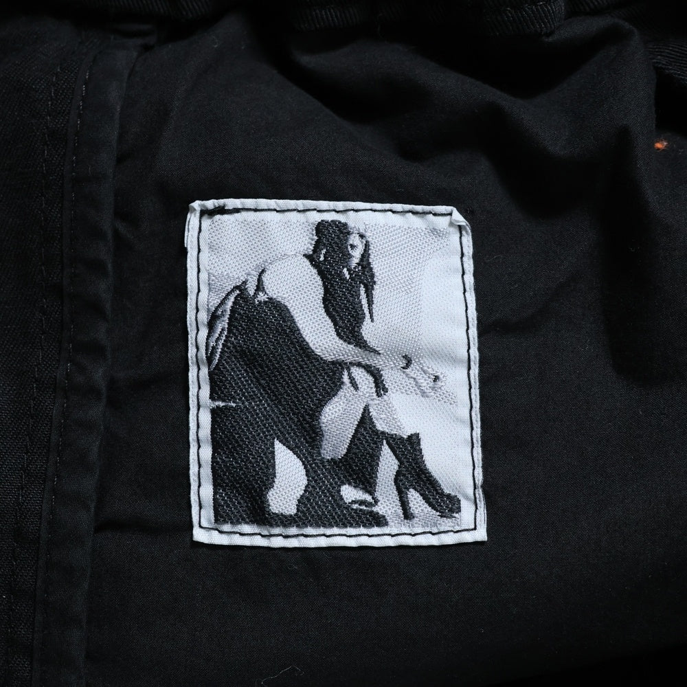 Rick Owens DRKSHDW(リックオウエンス ダークシャドウ) 24SS PUSHER PANT プッシャー サイドスナップボタン ロングパンツ ブラック DU01D1393-TW
