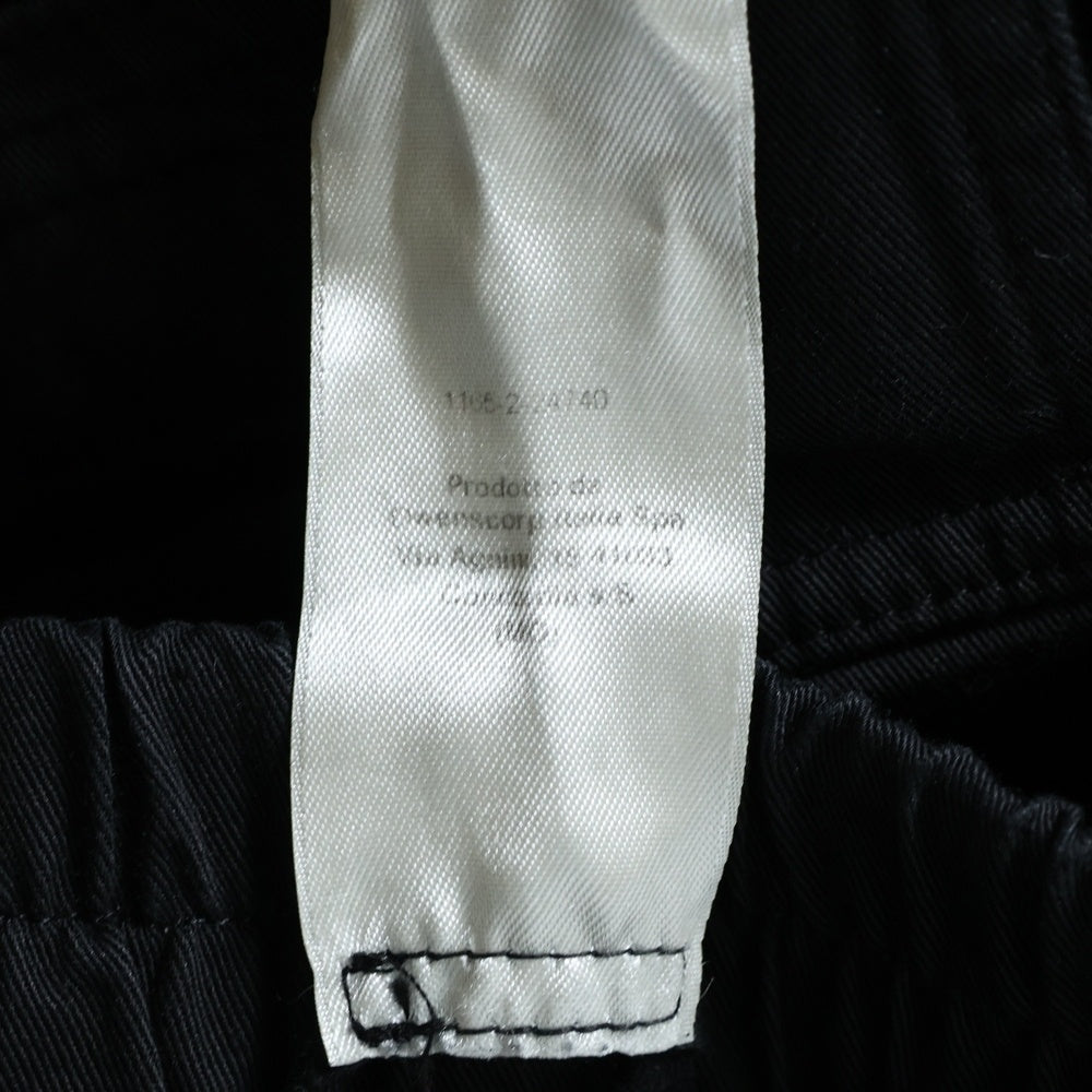 Rick Owens DRKSHDW(リックオウエンス ダークシャドウ) 24SS PUSHER PANT プッシャー サイドスナップボタン ロングパンツ ブラック DU01D1393-TW