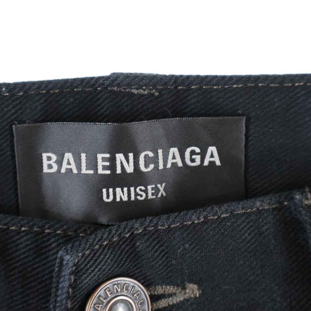 BALENCIAGA(バレンシアガ) Loose Fit Jeans ルーズフィット ブラック デニムパンツ 736540 TNW54