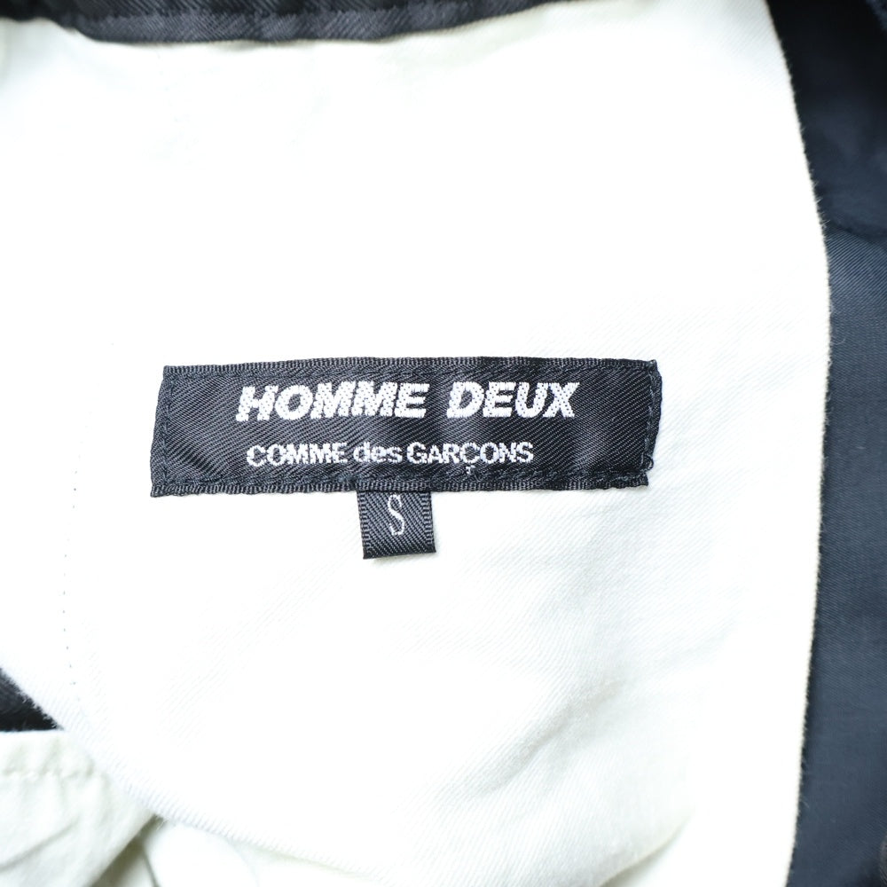 COMME des GARCONS HOMME DEUX(コムデギャルソン オムドゥ) 20SS ヘリンボーンデザイン イージーパンツ ブラック DE-P029