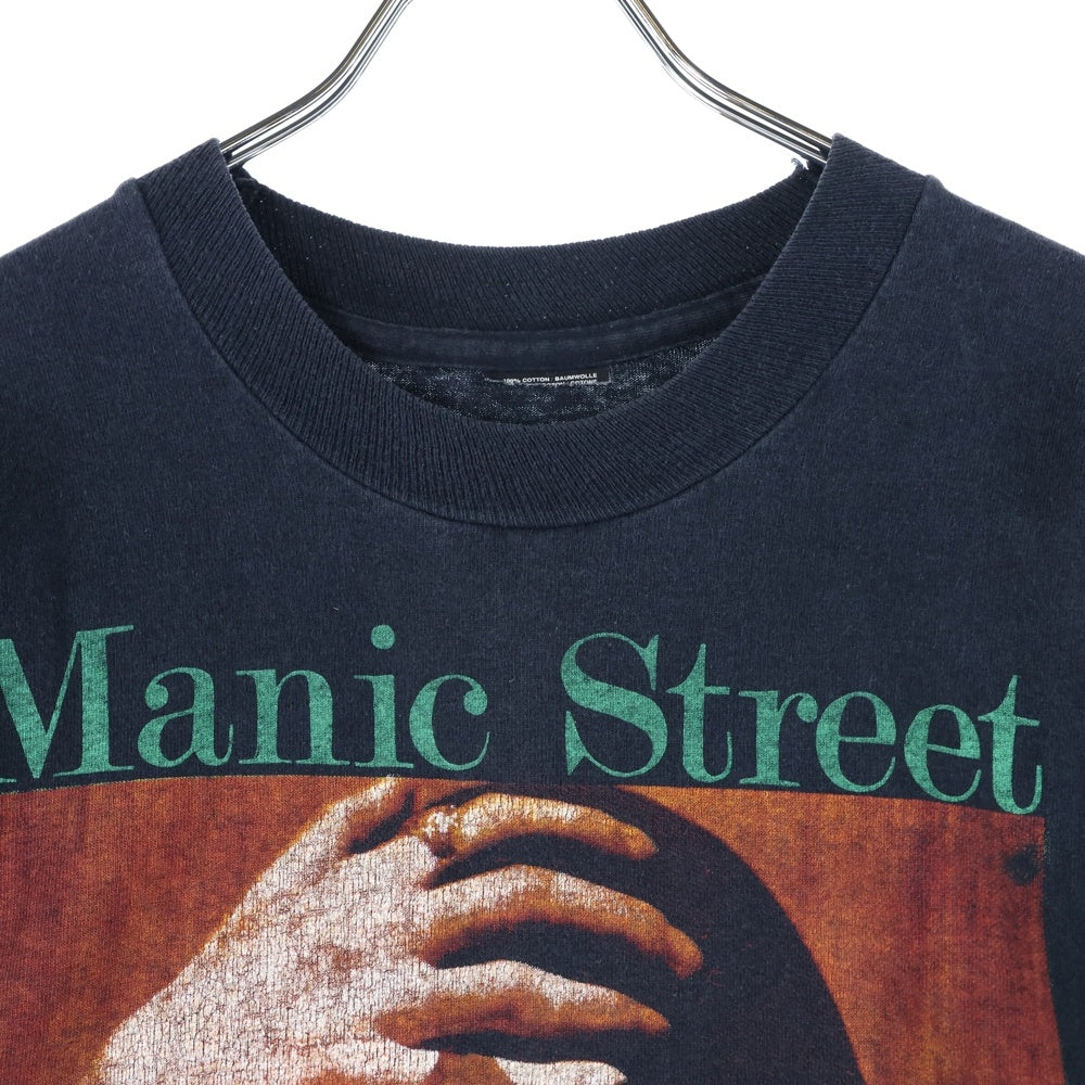 VINTAGE(ヴィンテージ) 90s Manic Street Preachers UK 1994 マニックストリートプリーチャーズ 両面プリント Tシャツ 長袖カットソー ブラック