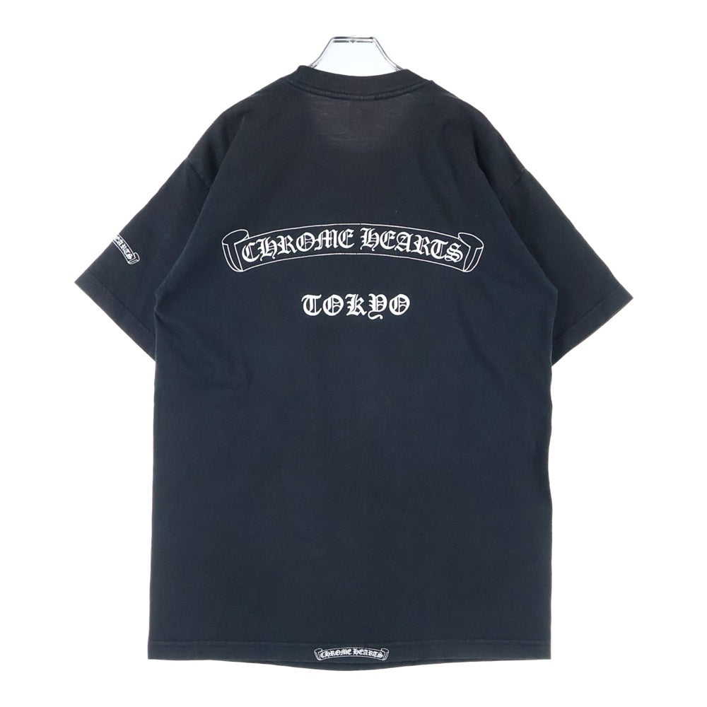 CHROME HEARTS(クロムハーツ) OLD TOKYO 東京限定 バックスクロールラベル 両面プリント半袖Tシャツ カットソー ブラック