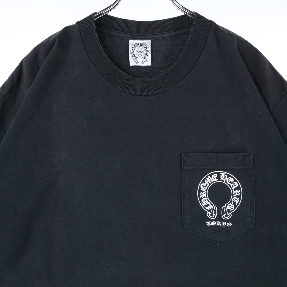 CHROME HEARTS(クロムハーツ) OLD TOKYO 東京限定 バックスクロールラベル 両面プリント半袖Tシャツ カットソー ブラック