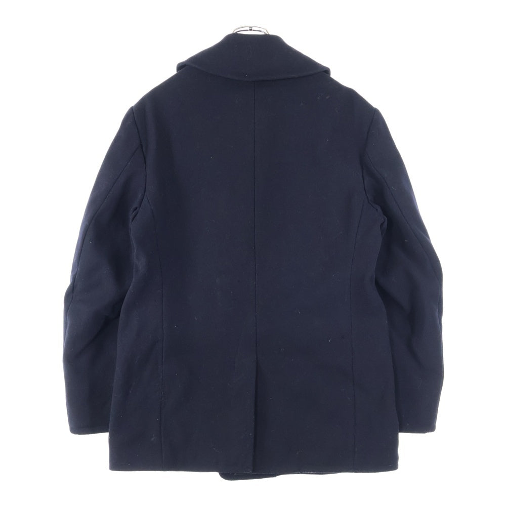 VINTAGE(ヴィンテージ) 40S U.S.NAVY WOOL 10ボタン 裏地コットン アンカーボタン コーデュロイ地ハンドウォーマーポケット Pコート ブラック