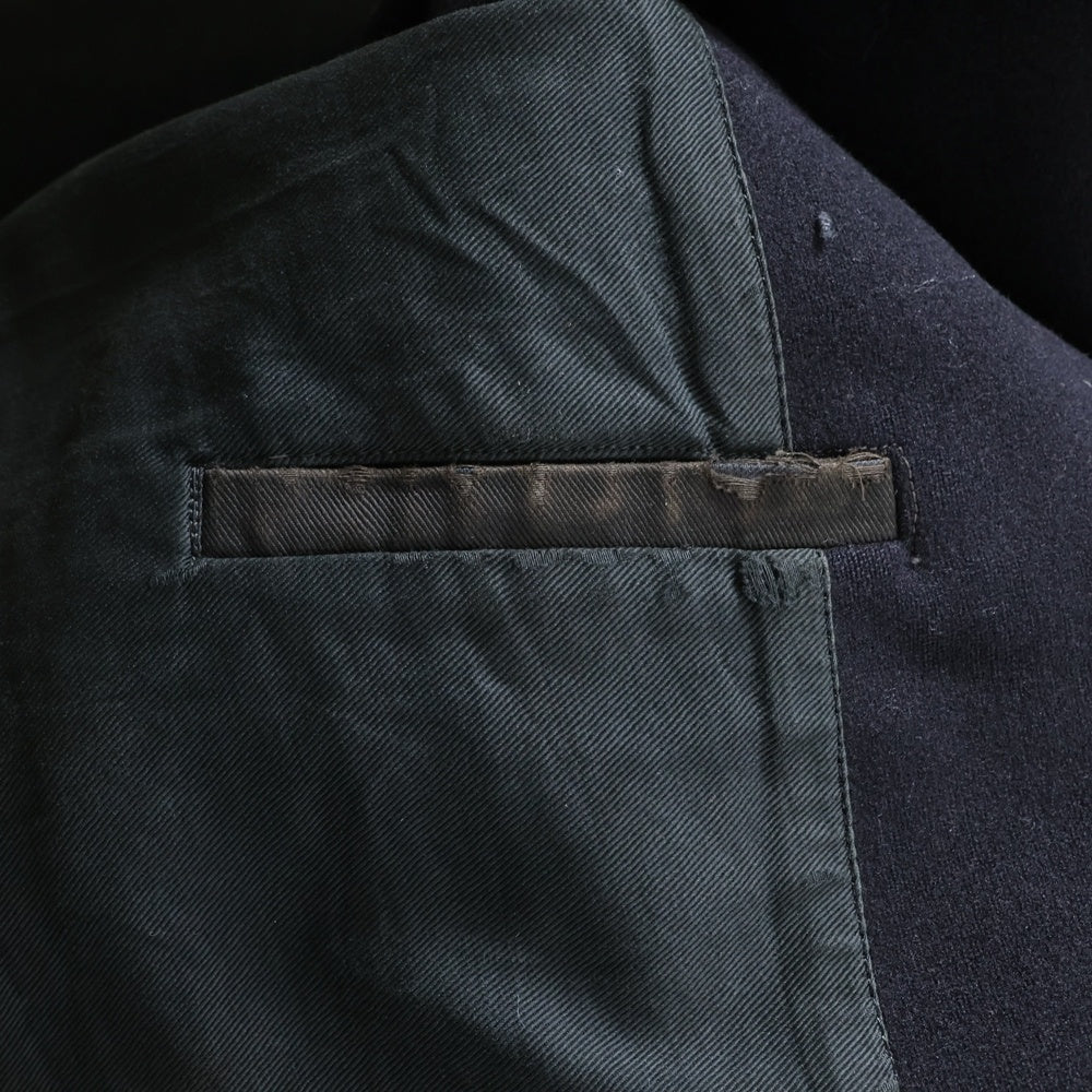 VINTAGE(ヴィンテージ) 40S U.S.NAVY WOOL 10ボタン 裏地コットン アンカーボタン コーデュロイ地ハンドウォーマーポケット Pコート ブラック