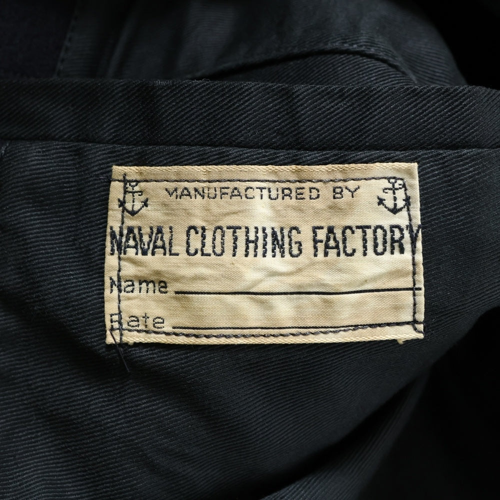 VINTAGE(ヴィンテージ) 40S U.S.NAVY WOOL 10ボタン 裏地コットン アンカーボタン コーデュロイ地ハンドウォーマーポケット Pコート ブラック