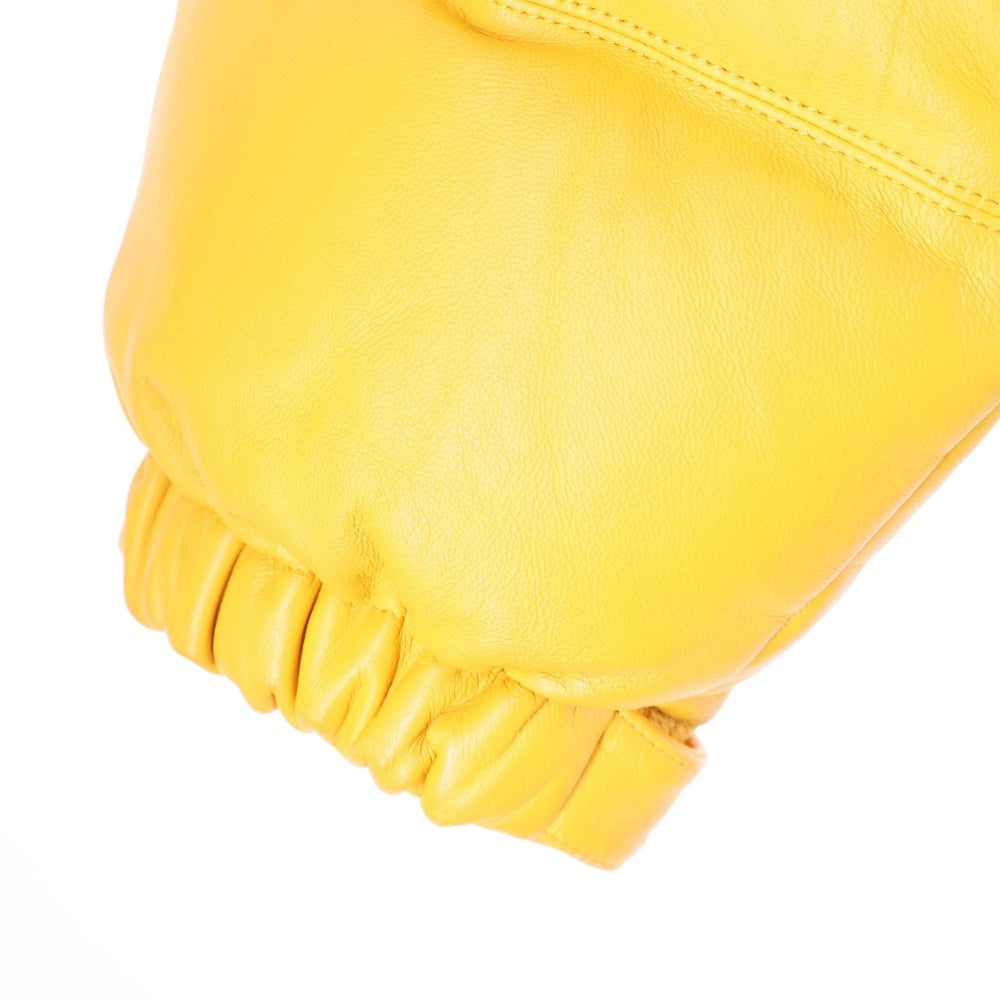 SUPREME(シュプリーム) 17AW x THE NORTH FACE LEATHER NUPTSE ザノースフェイス レザーヌプシ アウター ND91702I ブラック/イエロー