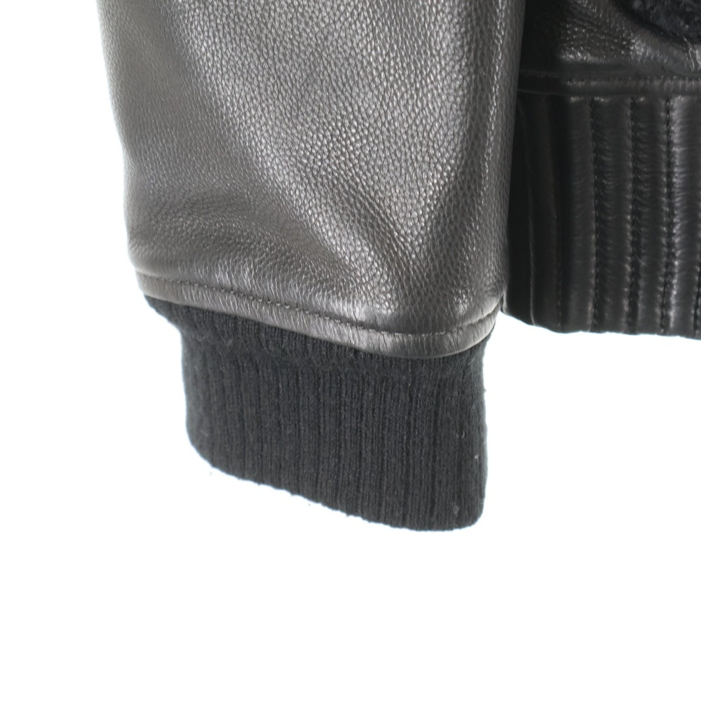 CHROME HEARTS(クロムハーツ) MAN CRUSH LTHR ムートン付きレザージャケット アウター ブラック