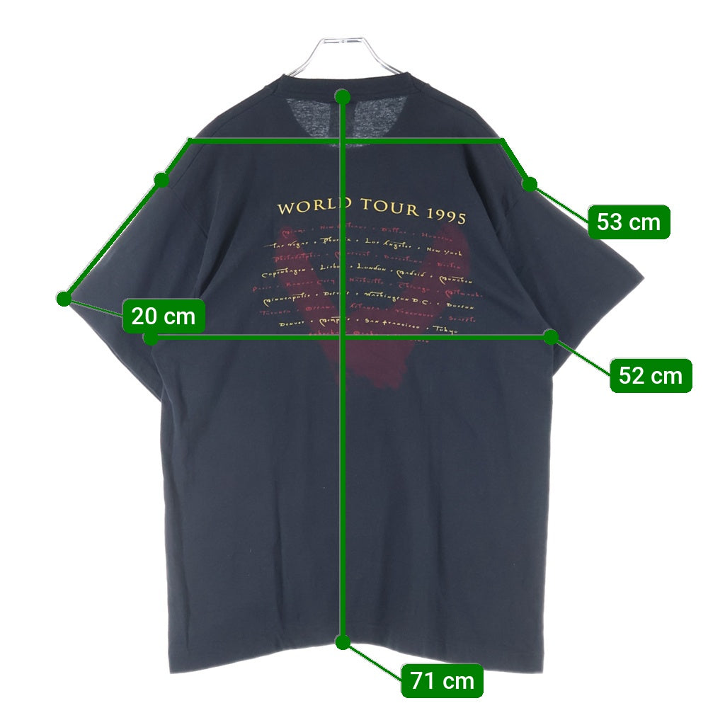 VINTAGE(ヴィンテージ) 90s VAN HALEN BALANCE WORLD TOUR 1995 ヴァンヘーレン 両面プリント 半袖tシャツ ブラック