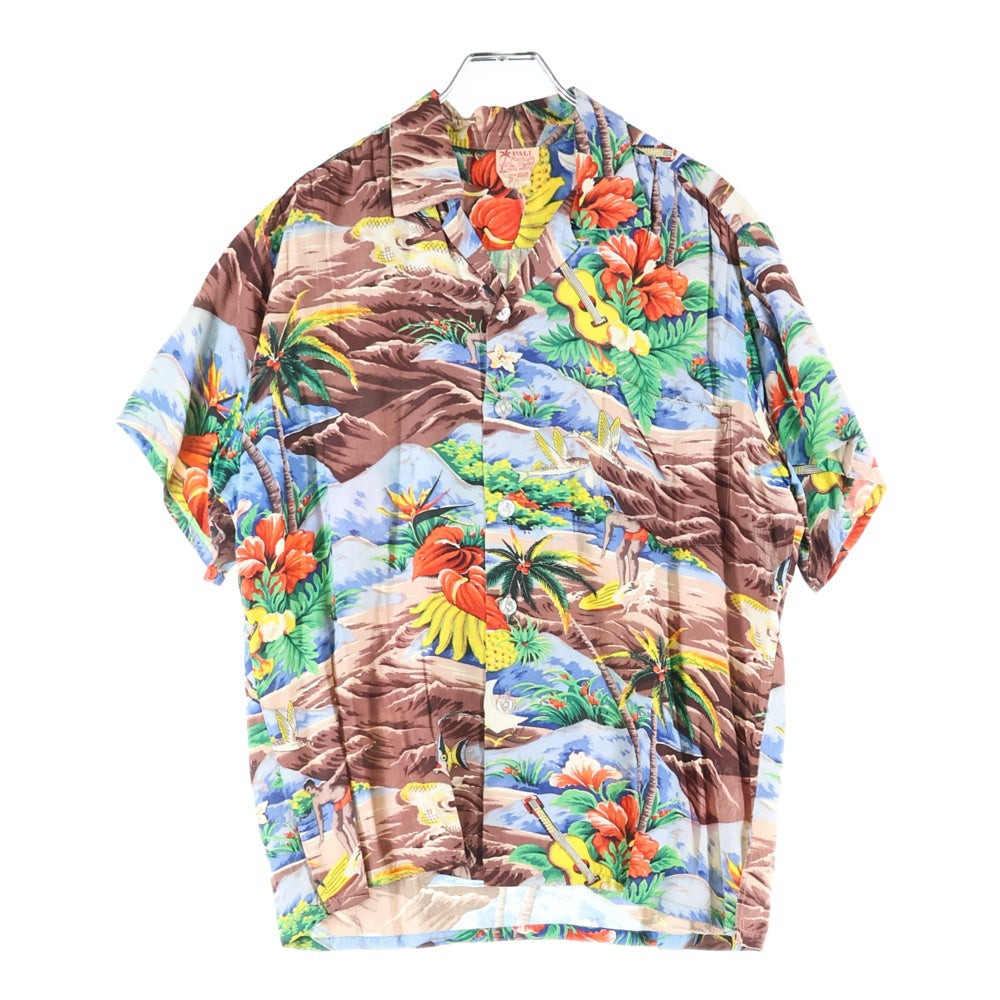 VINTAGE(ヴィンテージ) 50s PALI Hawaiian Shirt 総柄プリント ハワイアンシャツ 半袖シャツ 総柄
